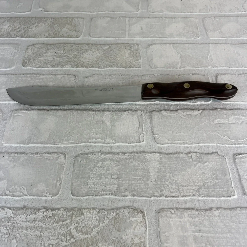 Cutco 1022 Butcher Knife Brown Marbled Swirl Handle Stainless Steel 8